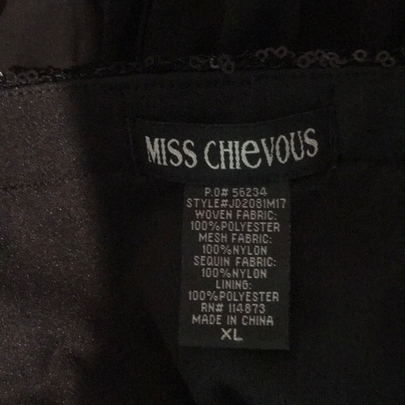 Miss Chievous Black Sequin Strapless Dress - Picture 6 of 7